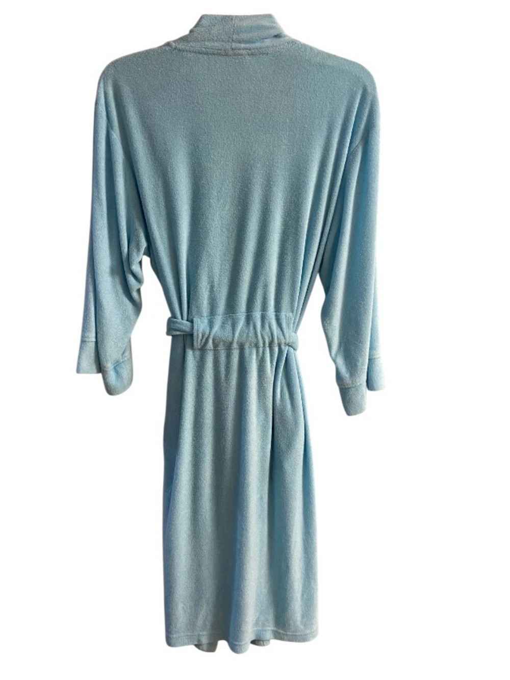 Natori Light Blue Terry Cloth Robe Large - Picture 2 of 9